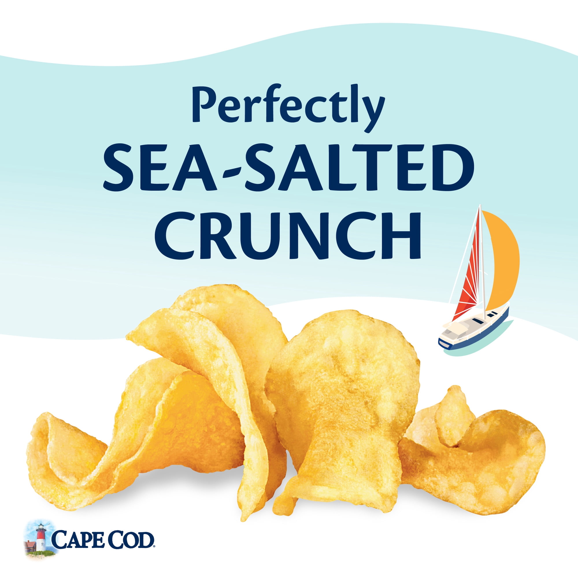 Cape Cod Malt Vinegar Flavored Potato Chips, 6.5 oz Bag