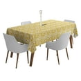 thumbnail image 1 of Vargottam Indoor/OutdoorTablecloth58x120 Inch Rectangle Tablecloth with Umbrella Hole and Zip- Waterproof PatioTableCloths- TableCovers for Backyard RectangularTable- Yellow2, 1 of 5