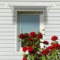 thumbnail image 3 of HiiKaa 40" x 32"Window Door Awning Canopy,UPF 50+ Polycarbonate Entry Door Outdoor Window Awning Exterior,Front Door Overhang Awning for Sun Shutter,UV,Rain,Snow Protection,Hollow Sheet,White, 3 of 7