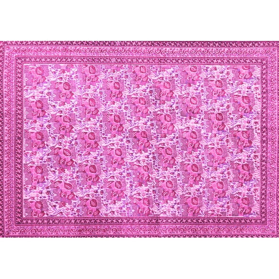 Ahgly Company Indoor Rectangle Persian Pink Traditional Area Rugs, 6' x 9'