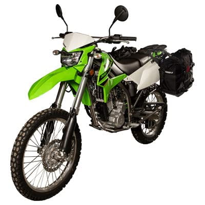 Tusk Pannier Racks with Tusk Pilot Pannier Bags with Top Rack For