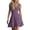 Purple, variant on Dvprdro Deep V Neck Knot Front Self Tie Waist Ruffle Hem Loose A Line Mini Dress for Women 2026 Summer Beach Vacation Solid
