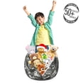 thumbnail image 3 of Camouflage Storage Toy Bag Chair, Monochrome Attire Pattern Camouflage Inside Vegetation Fashion Design Print, Stuffed Animal Organizer Washable Bag, Large Size, Grey Coconut, by Ambesonne, 3 of 3