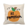 thumbnail image 2 of 1PC Halloween Black Plaid Pumpkin Linen Encrypted Linen Pillowcase Cushion Cover, 2 of 3