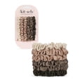 thumbnail image 1 of Hair Srunchies Kitsch Satin para mujer, 6 unidades, diseño de eucalipto, 1 of 3