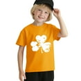 thumbnail image 4 of Ruyang St Patricks Day Cute Irish Shamrock Graphic Shirt for Girls Summer Short Sleeve Tee Tops Toddler Kids Cotton Crewneck T-Shirt, 4 of 8