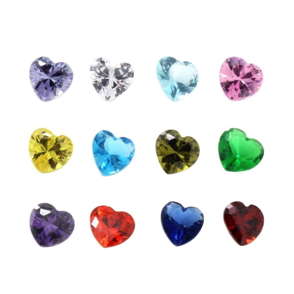 HONMEET 50Pcs Decorative Birthday Stone Jewel Gems in Assorted Colors for Scrapbooking and Art Projects