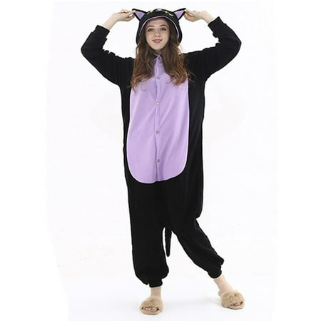 

PIKADINGNIS Kigurumi Onepiece Pajamas Adult Animal Cat Cosplay Onesie Women Men Couple Winter Pajamas Suit Anime Sleepwear Flannel Homewear