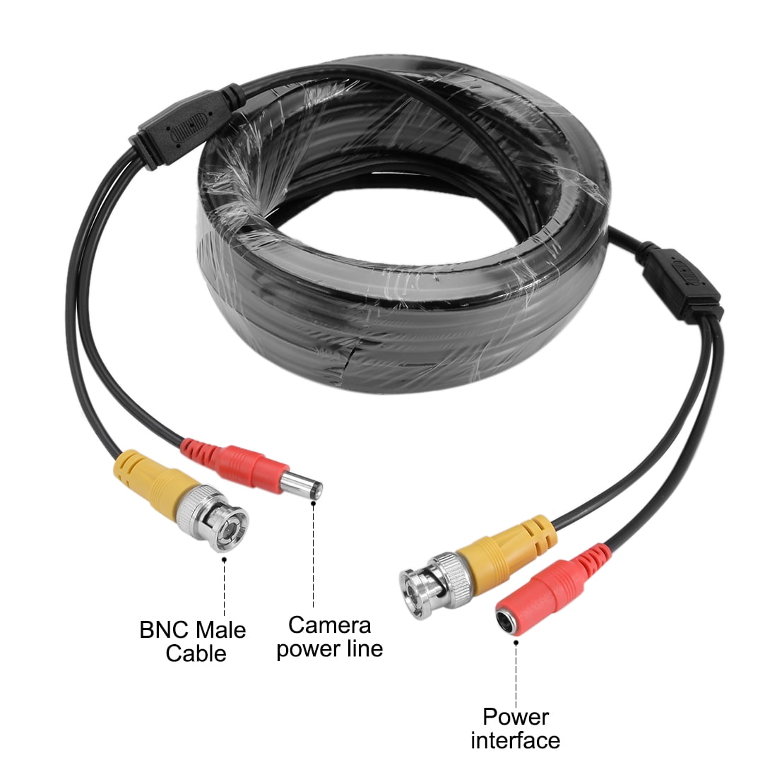 Unique Bargains 10M/33ft BNC+DC Connector Power Extension
