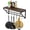 Dark Brown ( Wall Mounted), variant on 30 Inch Ceiling or Wall Mounted Pot Rack with Rustic Brown Solid Wood Shelf and Industrial Matte Black Metal Pipe, Hanging Cookware Utensils Organizer with 8 S-Hooks