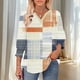 thumbnail image 3 of Xuyuer Women's 3/4 Sleeve Tops Loose Fit Dressy Casual T Shirts for Women Basic Tees Blouses with Smocked Cuffs Casual Womens Tops Trendy Summer Spring Shirts S-2XL Tops 2026, 3 of 7