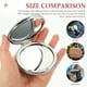 thumbnail image 2 of Espejo compacto de 2 piezas con purpurina de cuero sintético para maquillaje, espejo de bolsillo pequeño para exteriores., 2 of 6
