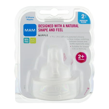 MAM Designed with a Natural Shape and Feel Silicone Nipples - 2 CT