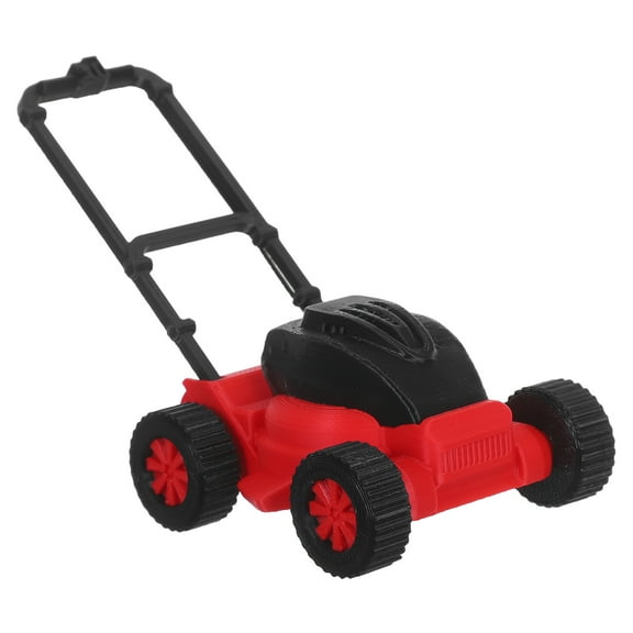 OUNONA Miniature Lawn Mower Model for Dollhouse Garden Decor, Small Scale Outdoor Scene Accessory