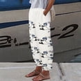 thumbnail image 2 of Pantalones de verano para mujer, informales, cómodos, con bolsillos sueltos, de color sólido Pompotops ulkah939179, 2 of 6