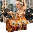 thumbnail image 1 of Homekingdee Quilted Short-Distance Travel Bag with Dog Embroidery - Multi-functional Sports and Fitness Bag for Outdoor Activities, 1 of 6