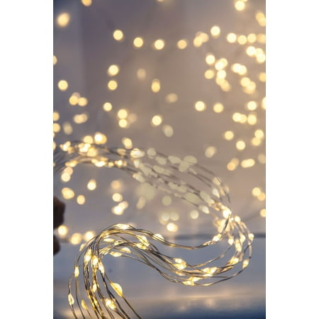 BeatSync 4 Function Christmas LED String Lights, 16'3'', Copper Wire ...