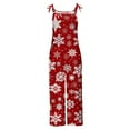 thumbnail image 4 of Christmas Overalls for Women Casual Loose Fit Adjustable Strap Xmas Graphic Wide Leg Jumpsuits Clothes (XL, Multicolor), 4 of 5