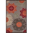 thumbnail image 2 of Unique Loom Modern Collection Carved Botanical Transitional Indoor and Outdoor Flatweave Area Rug, 5 x 8 Feet, Brown/Beige, 2 of 5