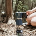 thumbnail image 2 of Milano Stovetop Espresso Maker Moka Pot 9 Espresso Cup, 15.2 oz, Blue. Stove top Coffee Maker Moka Italian Espresso greca Coffee Maker Brewer Percolator, 2 of 4