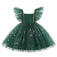 thumbnail image 3 of Vestido de fiesta de princesa de lujo con mangas voladoras para niña, vestido de fiesta de carnaval con estrellas navideñas originales 2024, 3 of 5