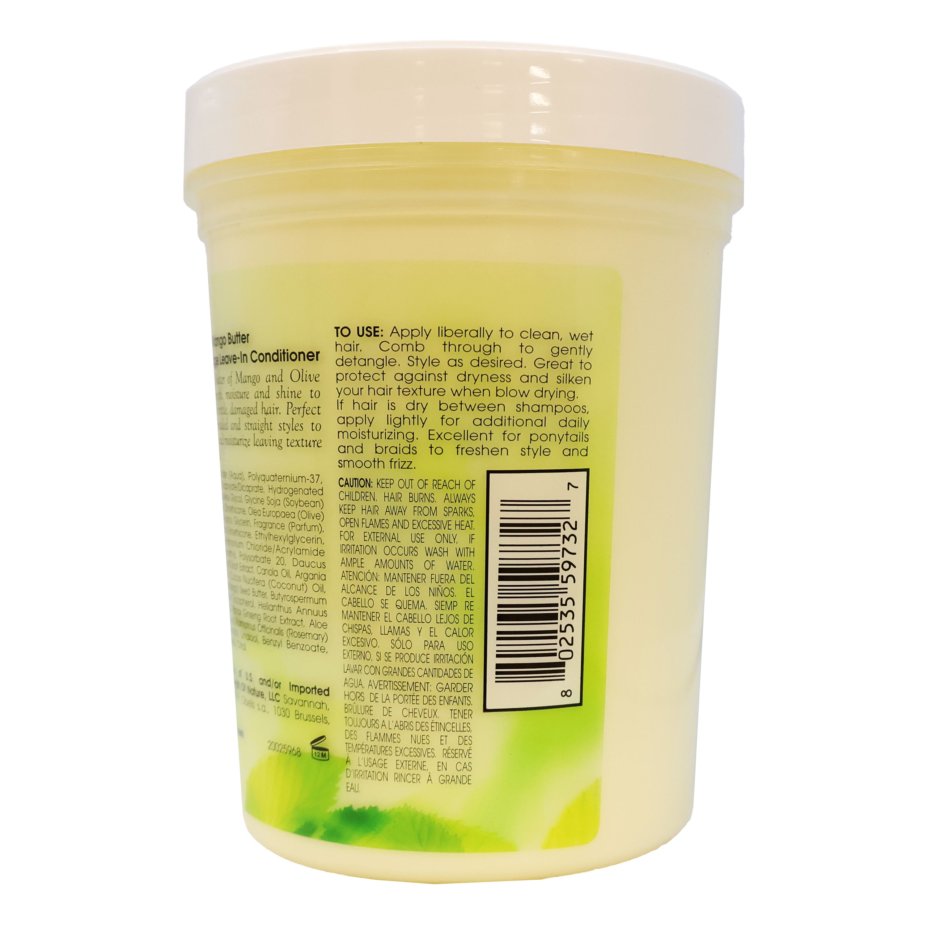 Elasta QP Olive Oil and Mango Butter Leave In Conditioner, 32 Oz., Pack of 2