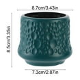 thumbnail image 3 of TOPRenddon 3.4" Navy Blue Plastic Vase - Ceramic-Look Decorative Pot for Small Fake Plants, Mini Flower Arrangement Centerpiece, Unbreakable Home Decor, 3 of 6