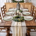 thumbnail image 6 of Sage Green Striped Round Placemats Set of 6 for Dinning Tables,Heat-proof Braided Table Mats 15 Inch,Modern Simple Farmhouse Beige Washable Place Mat for Kitchen Restaurant Party Decor Table Setting, 6 of 9