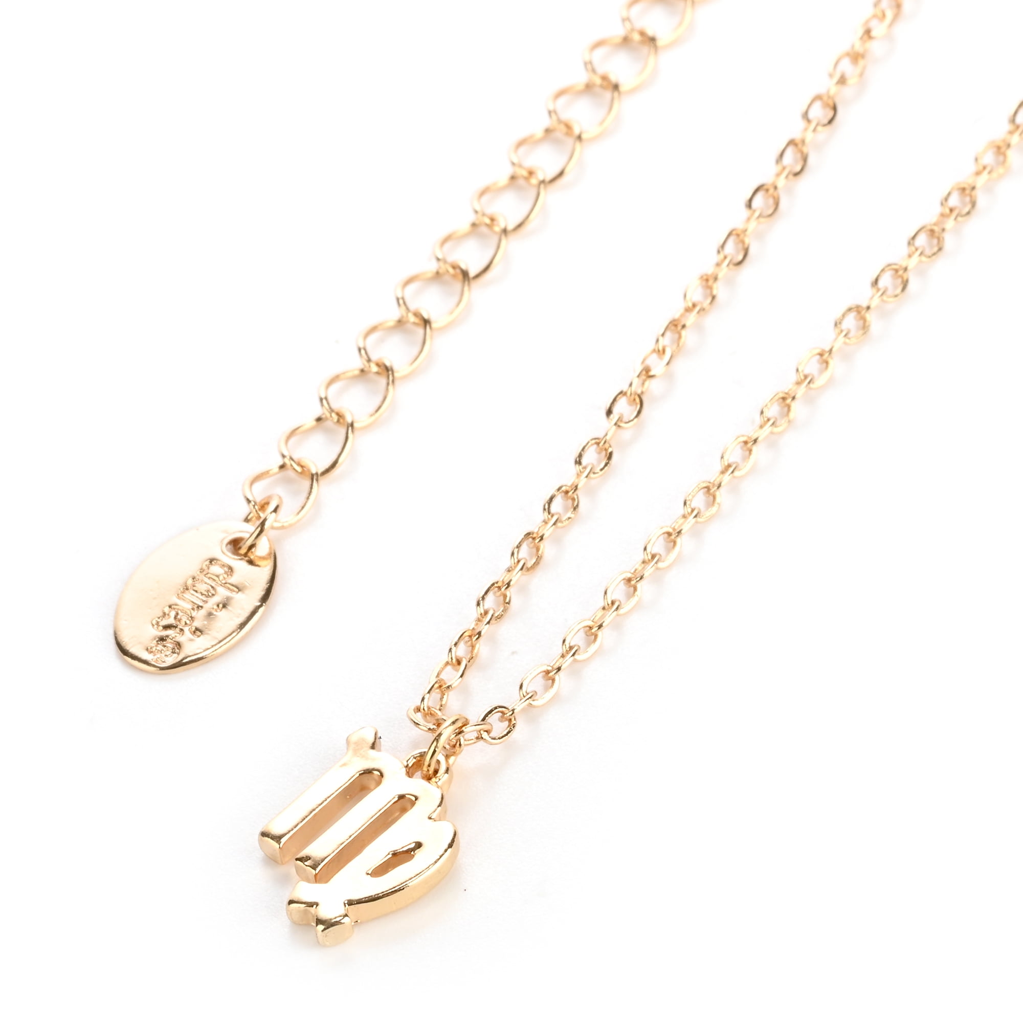 Claire's Teen Girls Gold Zodiac Virgo Necklace Set, Lobster Closure, 2-Pack