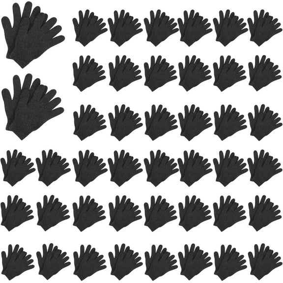 Lsupdaol 10 Pair Winter Gloves Bulk Warm Knitted Stretchy Gloves with Multicolor for Unisex Men Women