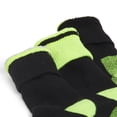 thumbnail image 3 of Polar Heat Nanuuq Cotton Socks for Men, 6 Pairs Cushioned Arch Support Crew Socks, Black Lime, 3 of 6