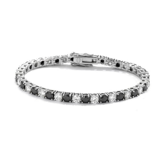 6-9 Inches Round Cut Multiple Colors Moissanite Tennis Bracelet for Women 4MM D Color VVS1 S925 Sterling Silver Lab Created Diamond Tennis Bracelet Perfect for Daily Wear