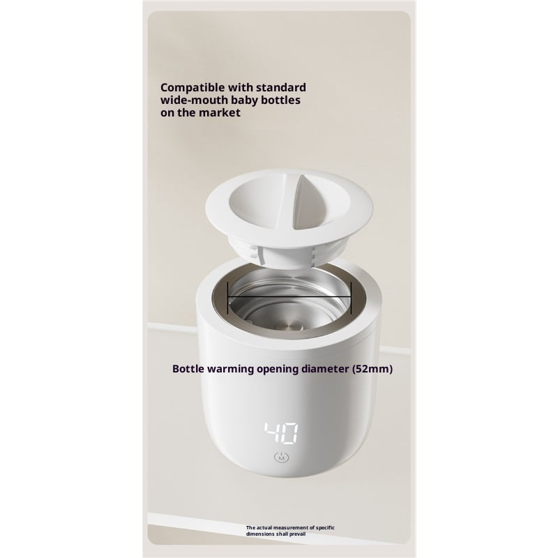 Baby Bottle Warmer with Digital Temperature Display -Quick Heating and Digital Temperature Control 4-Gear Adjust for Home and Travel Use（white）