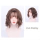 thumbnail image 5 of Peluca Bob con Flequillo para Mujer, Peluca Bob Corta de Aspecto Natural, Peluca Corta y Rizada para Versiones Diarias de Corea Marrón, 5 of 5