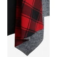 thumbnail image 3 of Rosegal Plus Size Keyhole Faux Twinset Asymmetric Plaid Tee, 3 of 4
