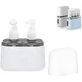 thumbnail image 1 of Mini Shampoo Dispenser Portable Travel Bottle Set, Mini Dispenser Portable Travel Set, Leak Proof Pump Bottles Containers Travel Size, Reusable Travel Bottles for Toiletries (Gray, 2 in 1), 1 of 7