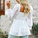 thumbnail image 3 of Blusa De Verano Para Niña, Dobladillo Con Volantes, Camisa De Mujer, Cuello Cuadrado Para El Hogar ANGGREK  Otros, 3 of 5