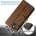 thumbnail image 4 of Dteck 9 Card Slots Wallet Case for Apple iPhone 13 6.1-inch,Hybrid Magnetic PU Leather Zipper Kicstand Shockproof Rubber Full Protector iPhone 13 6.1" Cover with Strap,Brown, 4 of 7