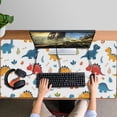 thumbnail image 4 of Long Mouse Pads for Desk,White Cartoon Dinosaurs Bones Pattern Desk Mats on Top Of Desks, Desk Mouse Pad Extra Large with 3mm Non-Slip Base and Stitched Edge for Gaming,Office,Work,Home 47.3"x23.6", 4 of 6