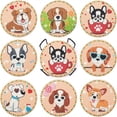thumbnail image 2 of 8Pcs Dog Diamond Art Painting Coasters Kits with Holder Diamond Art Non Slip Coaster Kits DIY with Holder Crafts for Adults Diamond Art Painting Kits Supplies for Christmas Gift, 2 of 8