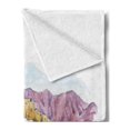 thumbnail image 2 of Landscape Soft Flannel Fleece Throw Blanket, Fine Art Drawing of Desert City, Cozy Plush for Indoor and Outdoor Use, 50" x 70", White Multicolor, by Ambesonne, 2 of 5