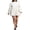 White, variant on Gupgi Women Loose Mini Dress Boat Neck Long Sleeve Back Tie Up Sequin Dress for Cocktail Club Party
