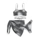 thumbnail image 1 of Naiovety Traje de baño para mujer Conjunto de playa Sexy Chic y colores vibrantes Varios estilos Conjunto de tres piezas SexyChic Traje de baño Gris, 1 of 1