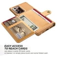 thumbnail image 3 of Samsung Galaxy Note 20 Ultra Wallet Case, Dteck Heavy Duty Hard Silicone Shockproof Case Flip Leather Card Holder Protective Cover For Samsung Galaxy Note 20 Ultra 6.9 inch, Brown, 3 of 8