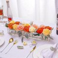 thumbnail image 2 of Clear Acrylic Flower Vase Rectangular Floral Centerpiece For Dining Table, Long Rectangle Acrylic Vase For Home Wedding Dining Table Decor, 2 of 5