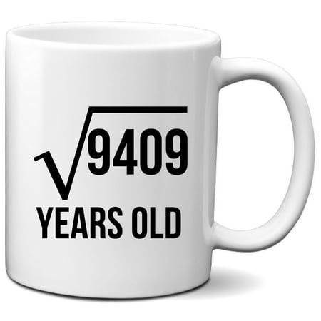 

Funny 97th Birthday Mug - 97 Years Old Square Root Math Coffee Mug