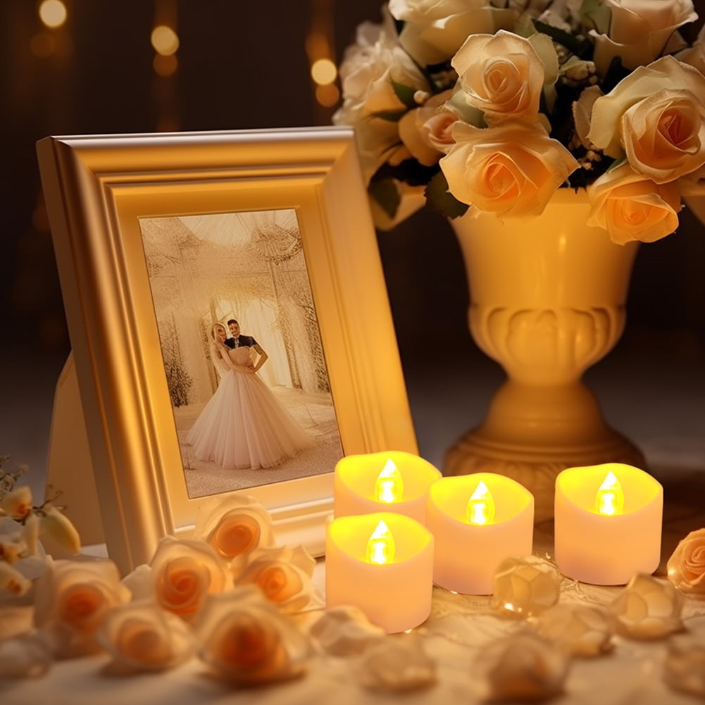 12PCS LED Tea Light Candles with Remote Control Realistic Flickering Battery Operated Flameless Candles, Electric Fake Candle in Warm White for Wedding, Birthday, Festivals, Halloween, Home, Party