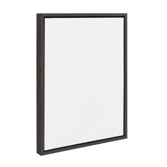 Kate and Laurel Sylvie Blank Framed Canvas Wall Art, 18x24 Dark Gray, Modern Empty Canvas for Paint-Your-Own Art, Premium Canvas Already Framed