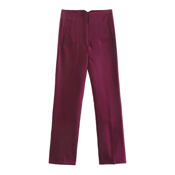 Pantalones TRAF para mujer, pantalones negros Beige de cintura alta para mujer, ropa de oficina, ropa de calle, pantalones Y2k, pantalones de moda para mujer primavera 2022 Tan Jianjun unisex