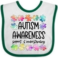 thumbnail image 3 of Inktastic Autism Awareness Support and Understanding Puzzle Pieces Boys or Girls Baby Bib, 3 of 4